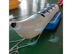 Bateau de banane de Tubes double fait personnalisé pour 8 passagers,traîneaux à eau banane
