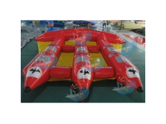 Meilleur bateau gonflable poisson volant d'amusant de couleur rose pour la vente au détail de,traîneaux à eau banane
