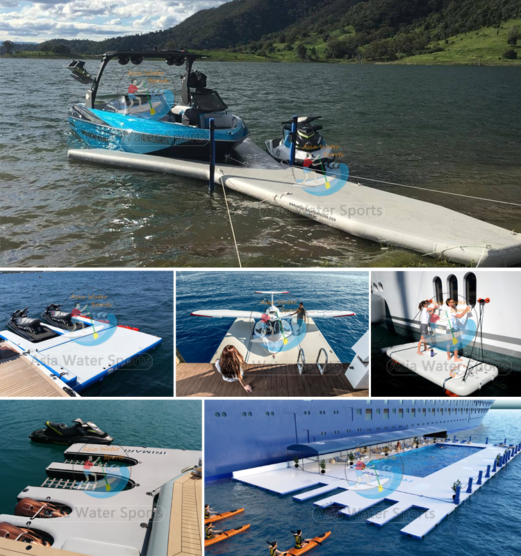 plate-forme de ponton gonflable quai flottant pour bateau ou yacht
