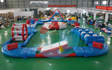 Largest Inflatable Water Park, Aqua Parks Test