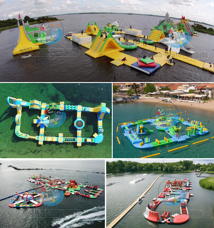 parc aquatique gonflable aire de jeux d'obstacles aquatiques
